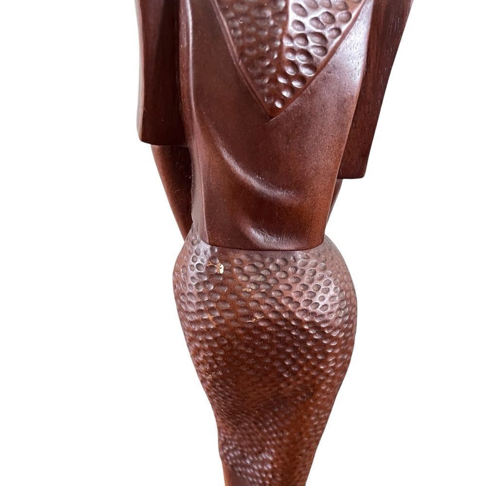 Vintage Hand Carved Wooden Indonesian Woman Goddess Statue - Picture 10 of 10